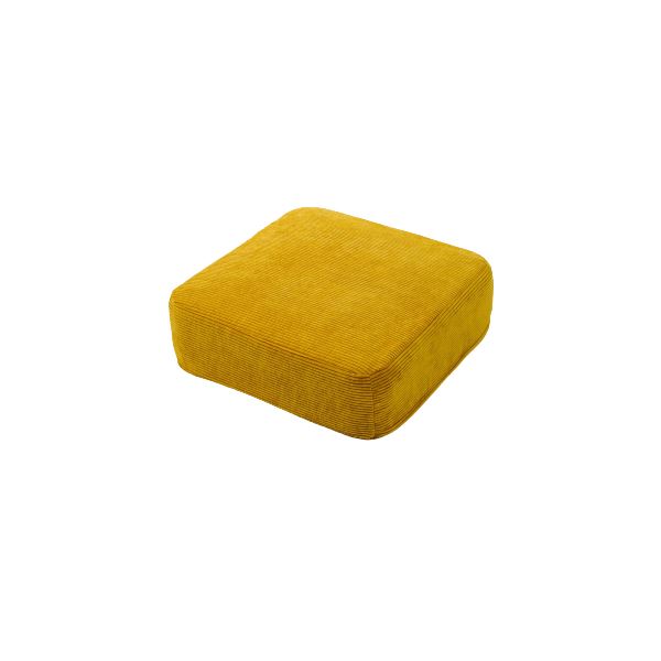 国産 カバーが洗える 低反発 スクエア クッション イエロー 日本製 〔リビング〕【代引不可】[21]
