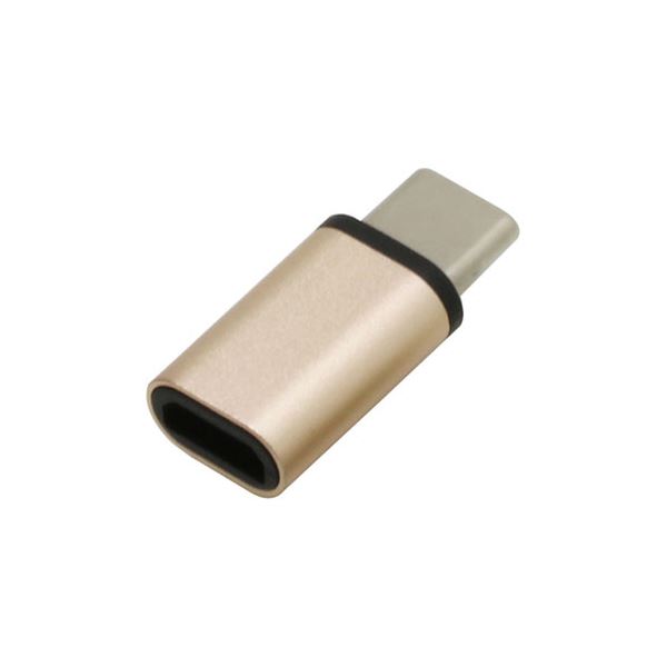 【5個セット】BAUT Type-C/micro変換コネクタ USB2.0 3A ゴールド BCCMC30GDX5[21]