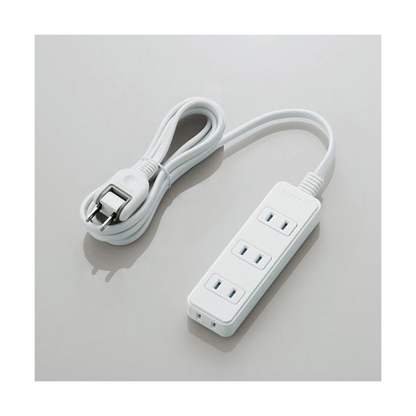 (まとめ) エレコム ほこりシャッター付き電源タップ 2P・4個口 ホワイト 2.0m T-ST02-22420WH 1個 【×5セット】[21](2)