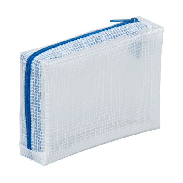 (まとめ) マグエックス メッシュケース マチあり A7 青 MMCL-A7 1枚 【×30セット】[21]