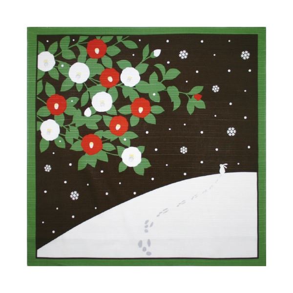 （まとめ）ヤマコー 花景色 小風呂敷 冬【×10セット】[21]