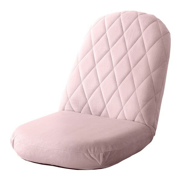 座椅子 フロアチェア ダイヤモンド柄 ピンク リクライニング コンパクト 日本製 国産 完成品 リクライニングチェア パーソナルチェア ローチェア
