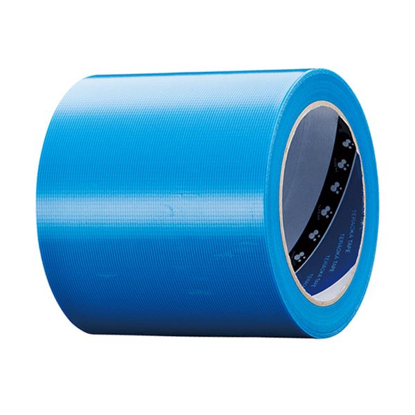 （まとめ）寺岡製作所 養生用P-カットテープ 100mm×25m 青 No.4140アオ100 1巻 【×10セット】[21](4)