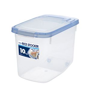【16個セット】 米びつ/ライスストッカー 【10型 10kg】 計量カップ付き キャスター付き ラストロウェア スライド 〔キッチン〕[21]