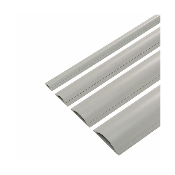 （まとめ）サンワサプライ ケーブルカバー幅70mm×長さ1m グレー CA-R70GY 1本【×3セット】[21]