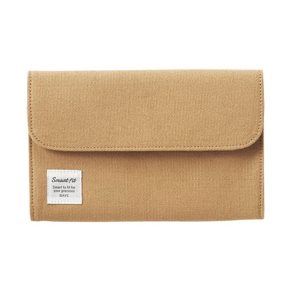 (まとめ) リヒトラブ SMART FIT DAYS アコーディオンポーチ (S) ベージュ A-7701-16 1個 ショルダーベルト別売 【×3セット】[21]