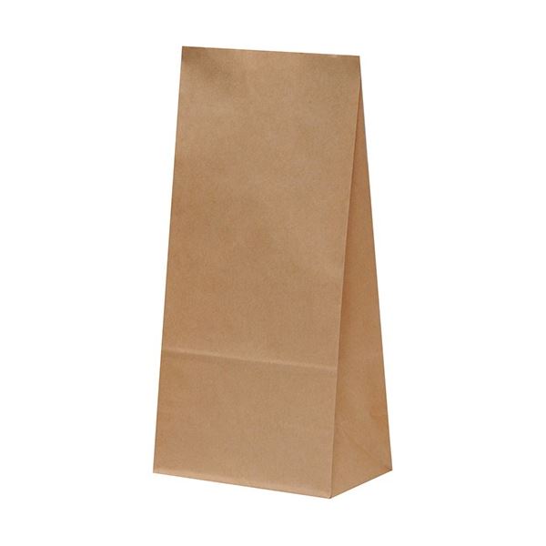 (まとめ) パックタケヤマ 角底袋 未晒 無地 H5mm XZT00383 1パック(100枚) 【×20セット】[21]