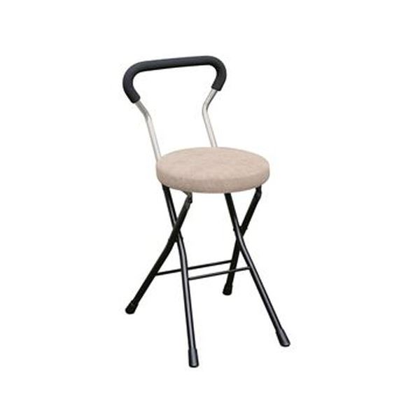 折りたたみ椅子 幅33cm アイボリー×ブラック 日本製 スチールパイプ 持ち運び便利 1脚販売 完成品 リビ..