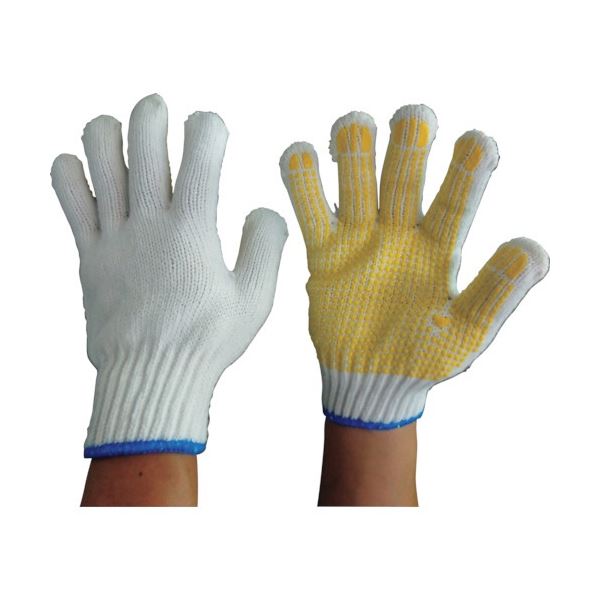 (まとめ) 富士手袋工業 シノフィッティングすべり止め M ホワイト 7510-M 1パック(10双) 【×5セット】[21]