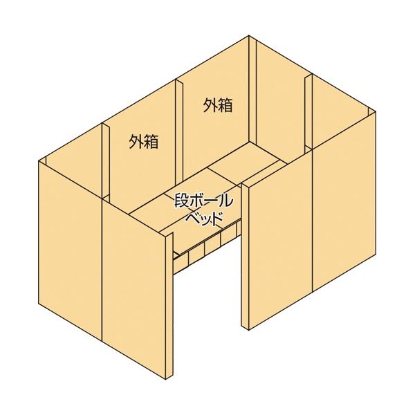 ナカバヤシ 段ボールパーティション NDP-158009NA 9枚セット ナチュラル 1台[21]