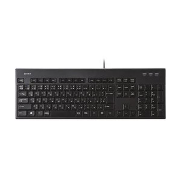 （まとめ）バッファロー USB接続有線フルキーボード 丸洗い対応 ブラック BSKBU310BKZ 1台【×3セット】[21]