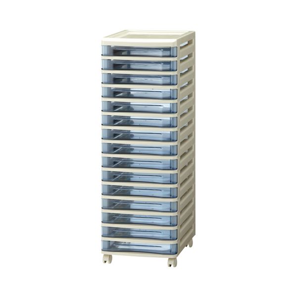 山田化学 スタックチェスト B4 超浅型15段 ダークブルー B4-SS15 1台[21](3)