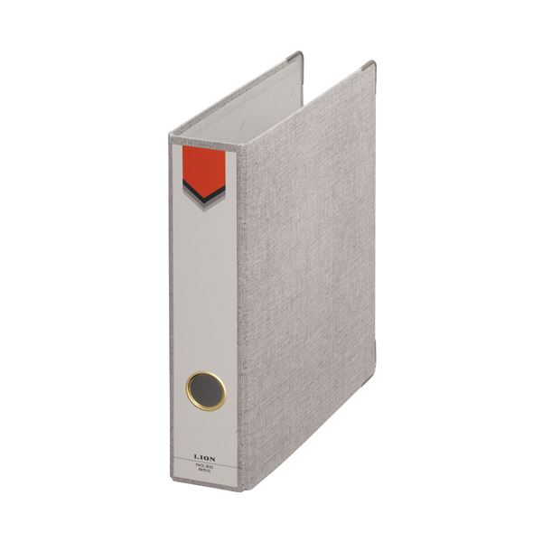 （まとめ）ライオン事務器 スモールファイルB5タテ 2穴 270枚収容 背幅60mm グレー No.30-B5S 1冊 【×5..