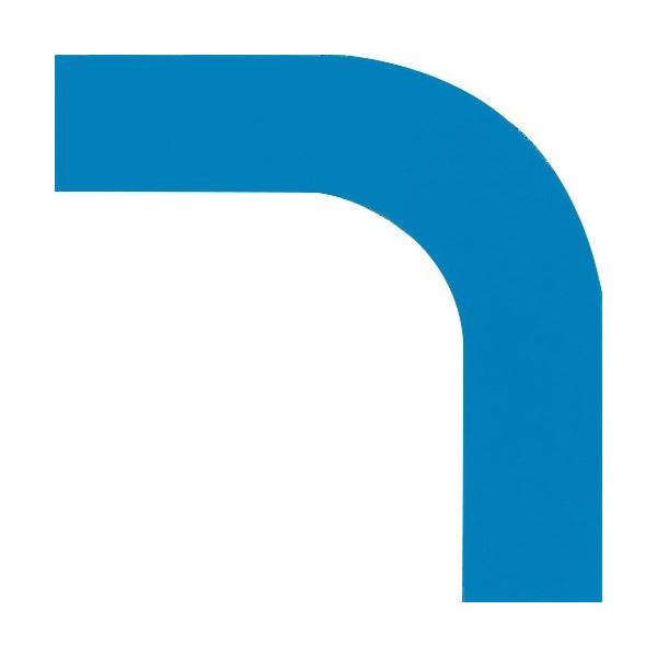 (まとめ) 日本緑十字社 コーナー用ガードテープ(25mm幅用) 青 屋内用 150016 1パック(10枚) 【×5セット】[21]