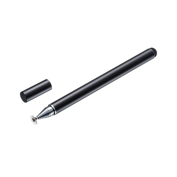 【5個セット】 サンワサプライ ディスク式＆導電繊維タッチペン(ブラック) PDA-PEN50BKX5[21]