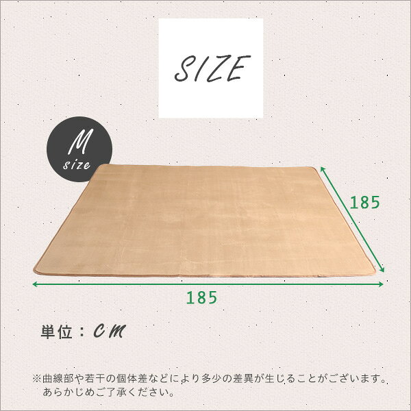 高密度フランネルマイクロファイバー・ラグマットMサイズ(約185×185cm)洗えるラグマット ブラック【代引不可】[21] [3]