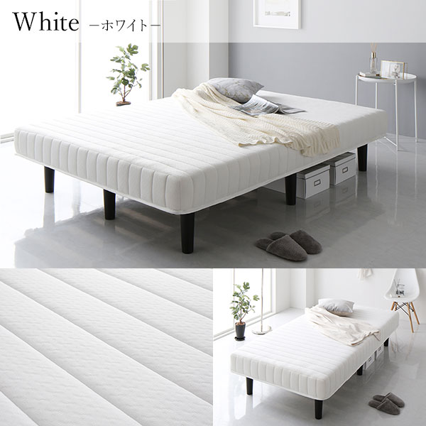 ベッド 脚付きマットレス ブラック セミダブル 通常丈 ボンネルコイル コンパクト圧縮 梱包 搬入 簡単 20cm 高脚 ハイタイプ マットレスベッド [21] [3]