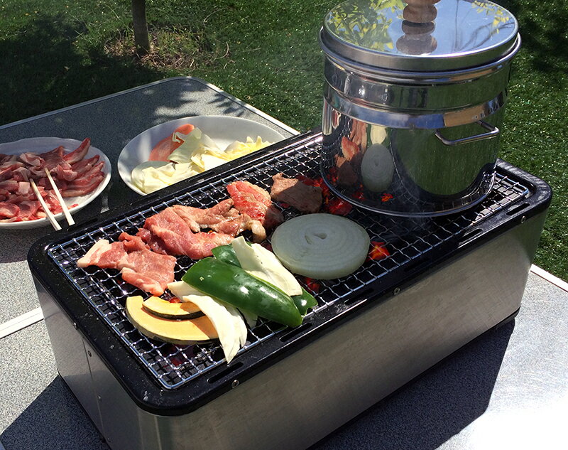 ホンマ製作所 / サン・フィールド ステンレス 炭焼きグルメ M-450S【日本製】【卓上コンロ】【炭火コンロ】【1-4人用】【バーベキューコンロ】【炭火焼】【水こんろ】通販格安セール情報 楽天 通販