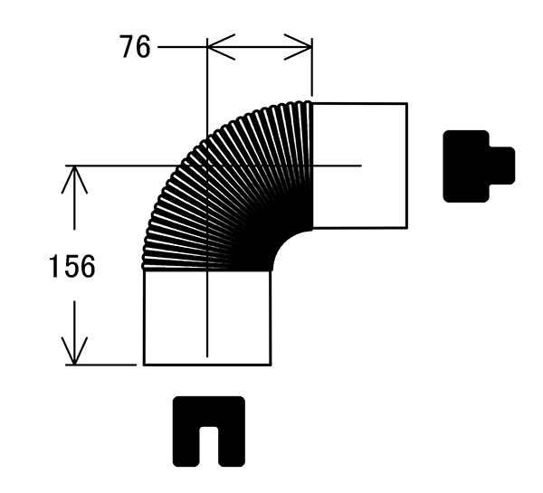 ホンマ製作所 ステンレスエビ曲90° φ106mm【日本製】【薪ストーブ用】【煙突】【エルボ】通販格安セール情報 楽天 通販