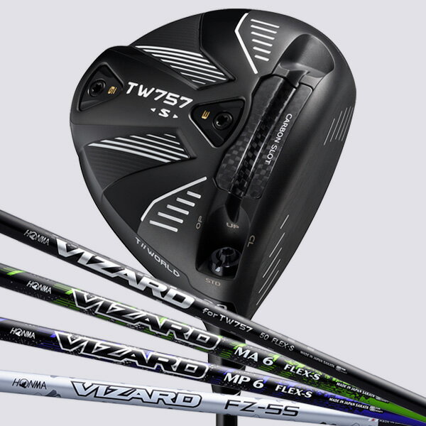 本間ゴルフ T//WORLD TW757 Type-S ドライバー 新感覚プレミアムシャフト VIZARD PT 手元調子 ツアーワールド HONMA GOLF