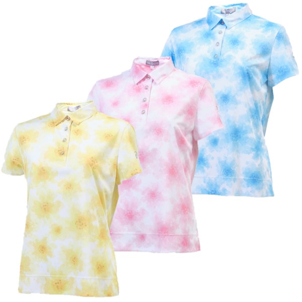 本間ゴルフ 花柄プリント半袖BDシャツ レディース ゴルフウェア アパレル HONMA GOLF LADYS WEAR