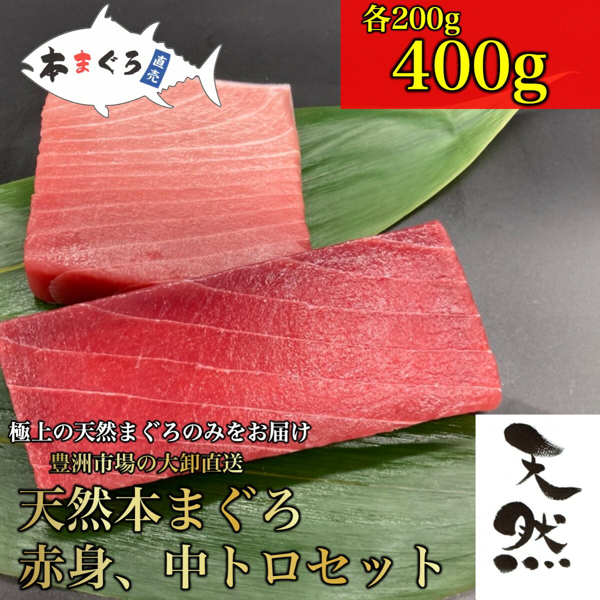 なくなり次第終了 ごちそう 本まぐろ赤身・中トロセット 　400g（母の日 父の日 天然まぐろ 天然 マグロ まぐろ 鮪 刺身 刺し身 海鮮丼 手巻き寿司 トロ 切り身 贈り物 御祝 内祝 ギフト