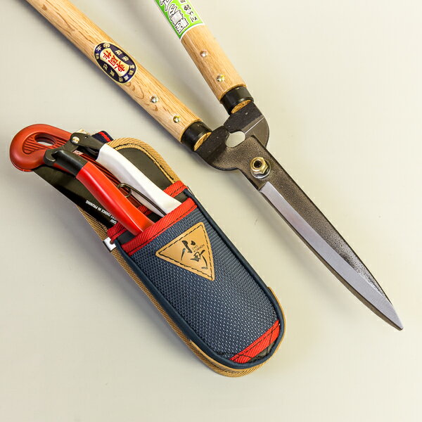 庭木お手入れ用園芸鋏 4点セット 細身刈込鋏 タフ2段ケース アルス剪定鋸 ファミリ剪定鋏200