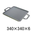 鍛冶屋謹製 本格調理用鉄板 レギュラー 340×340×6mm厚 日本製 (アウトドア キャンプ バーベキュー BBQ)