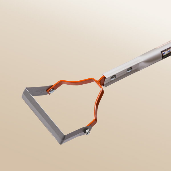 【法人向け商品】けずっ太郎 角刃コーナー アルミハンドル DK-822 替刃式 替刃 1枚付 2セット 日本製（鍬 くわ 除草 草削り 農作業 家庭菜園）