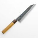 元兼 切付型 和牛刀 210mm 両刃 青紙1号 割込み 黒打ち仕上げ ケヤキ柄 土佐打ち刃物 極上品(牛刀 和包丁 黒打ち包丁 切付 包丁 鍛造 日本製 誕生...
