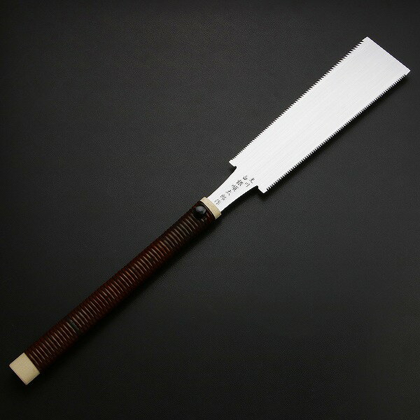 しろがね順太郎作 替刃式 両刃鋸 本体 225mm 八寸目 藤巻柄(大工道具 火鋼 光川順太郎 本職向け)