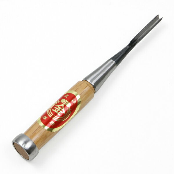 Chisels - 細工鑿 三角型 6mm 白紙2号 赤樫柄 一般向け（木彫り 彫刻 家具製作 建具作り 木工細工)