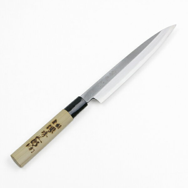 堺秀三郎 柳刃包丁 片刃 180mm 霞研ぎ（長期在庫品）