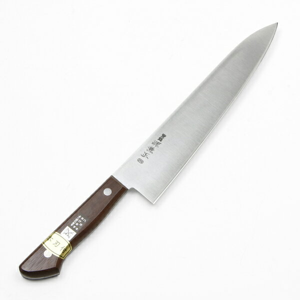 源 兼正 牛刀 両刃 210mm 全鋼 ローズウッド柄（長期在庫品）...