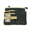 ガーデニング用 腰袋 ワイド 黒(園芸用品収納ケース 携帯用ケース 腰袋 ガーデニングポーチ 誕生日 母の日 プレゼント 退職祝い)