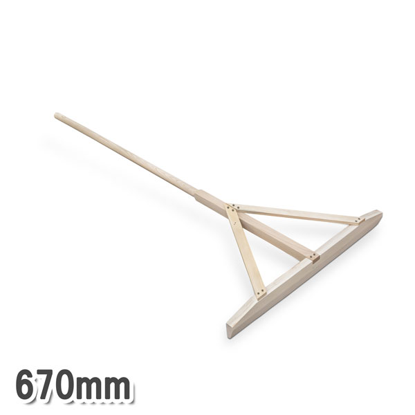 【大型商品配送A】木製レーキ 組立式670mm 木柄(整地作業 グラウンド コート整備 トンボ)のサムネイル