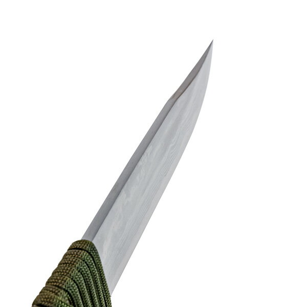 雲流 青紙剣ナタ 120mm ダマスカスナイフ 青紙鋼剣鉈 ロープ巻き 【送料無料】【名入無料】 楽ギフ_ アウトドア