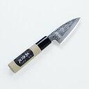 美貴久 小出刃包丁 片刃 75mm白紙2号 鋼付 槌目仕上げ( 料理小包丁 和包丁 出刃包丁 家庭用包丁 釣り アウトドア 日本製 )