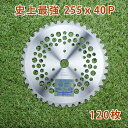 【法人向け商品】史上最強 刈払チップソー255×40P 120枚組 まとめ買い下刈・草刈用(草刈り機用 替刃 荒地用 石に強い)(4)