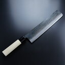 元兼 大型 菜切包丁 300mm 青紙1号 割込み 黒打ち仕上げ 朴柄 土佐打ち刃物 極上品(和包丁 土佐打ち刃物 極上品 黒打ち包丁 ネギ切り 白菜切り 野菜...