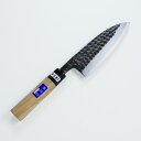 和包丁 出刃包丁 片刃 150mm 白紙2号 黒打ち槌目 カスミ研 桜柄( 白鋼2 霞研 出刃庖丁 手造り 日本製 )