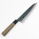 元兼 和牛刀 180mm 両刃 青紙1号 割込み 黒打ち仕上げ クルミ柄 土佐打ち刃物 極上品(牛刀 和包丁 黒打ち包丁 鍛造 割込み 誕生日 母の日 プレゼン...