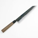 元兼 切付型 和牛刀 240mm 両刃 青紙1号 割込み 黒打ち仕上げ クルミ八角柄 土佐打ち刃物 極上品(牛刀 和包丁 黒打ち包丁 切付 包丁 鍛造 割込み ...