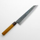 元兼 切付型 和牛刀 240mm 両刃 青紙1号 割込み 黒打ち仕上げ ケヤキ柄 土佐打ち刃物 極上品(牛刀 和包丁 黒打ち包丁 切付 包丁 鍛造 割込み 誕生...