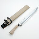 東周作 狩猟用 剣鉈 1尺 300mm 青紙鋼 磨き仕上げ 鞘付き 本職向け (火造り鉈 狩猟ナイフ アウトドア 剣ナタ キャンプ ナイフ キャンプギア ブッシ...