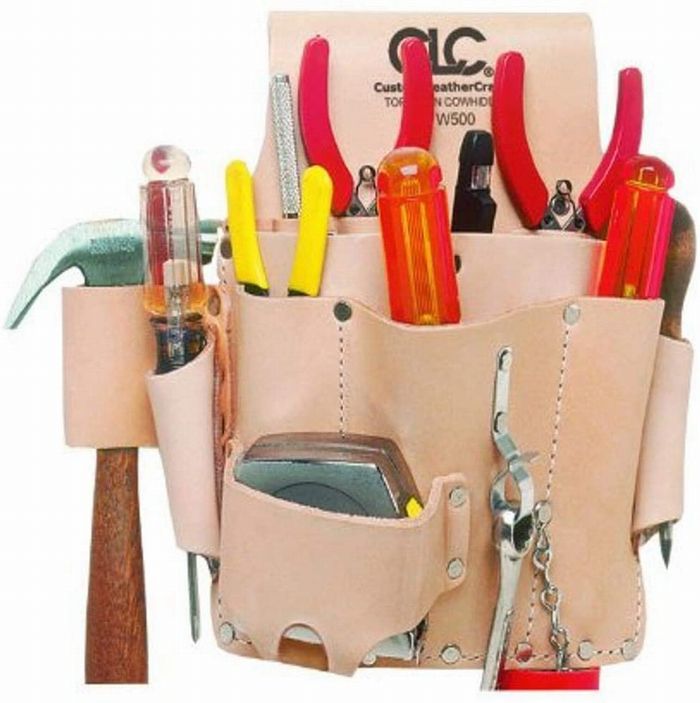 ★CUSTOM LEATHERCRAFTカスタムレザークラフト★W500メンテナンスツールポーチ（8ポケット）