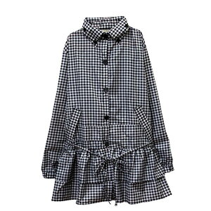 洋服の様なレインコート！ レインワンピース 【レインコート】【かっぱ】【雨具】【ギンガム】【撥水】【レディース】 レインウェア ママ かわいい オシャレ おしゃれ 梅雨 雨 対策 シンプル 自転車 レディース 通学 雨合羽 雨具 通学用 通勤用 送迎 保育園　幼稚園