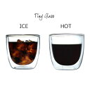 ハンドメイドの小さなガラスシリーズ Double wall glass(ダブルウォールグラス) 300ml 4個セット 【ダブルウォールグラス グラス コップ ...