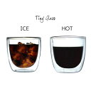 ハンドメイドの小さなガラスシリーズ Double wall glass(ダブルウォールグラス) 120ml 6個セット 【ダブルウォールグラス グラス コップ ...