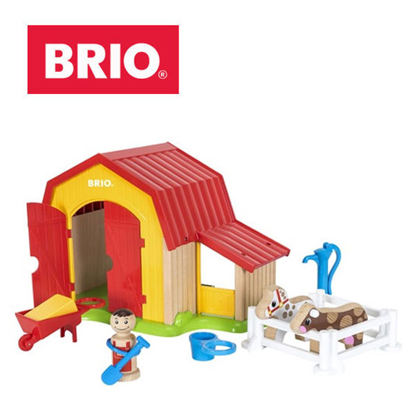 【ラッピング対応】農場のお手伝い！ BRIO（ブリオ）ファームプレイセット木のおもちゃ 出産祝い 【BRIO ブリオ ファームプレイセット　農場　プレゼント】